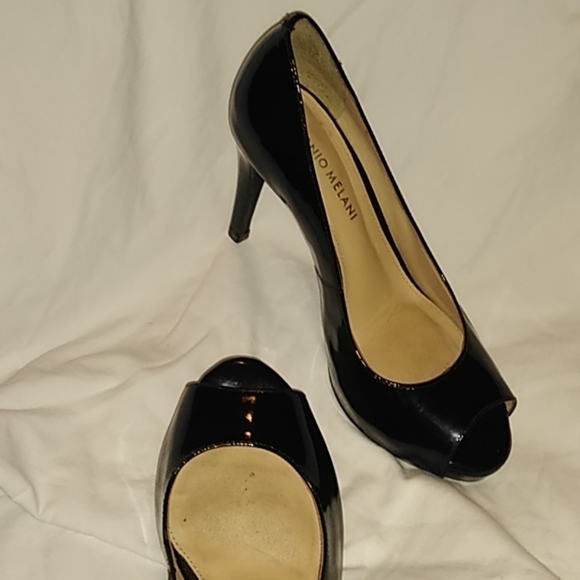 Antonio Melani black peep toe stilettos - Picture 3 of 5